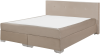 Beliani 'Consul' Boxspringbett mit Matratze, Samtstoff beige, 160 x 200 cm