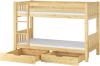 Erst-Holz 60.06-09 Etagenbett 90x200 cm, natur, Kiefer massiv, inkl. Rollroste, Matratzen und 2 Bettkästen