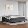 vidaXL Boxspringbett Grau 180x200 cm Kunstleder