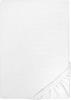 Castell 0077113 Jersey-Stretch Spannbetttuch (Matratzenhöhe max. 22 cm) (Baumwolle) 140x200 cm -> 160x200 cm, weiß