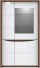 FORTE 'Saint Tropez' Vitrine mit LED Beleuchtung, Holzwerkstoff, Braun/Weiß, 93,8 x 158,8 x 42 cm
