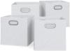 VICCO 4er Set Faltbox 30x30 cm weiß Faltkiste Aufbewahrungsbox Regalbox Box