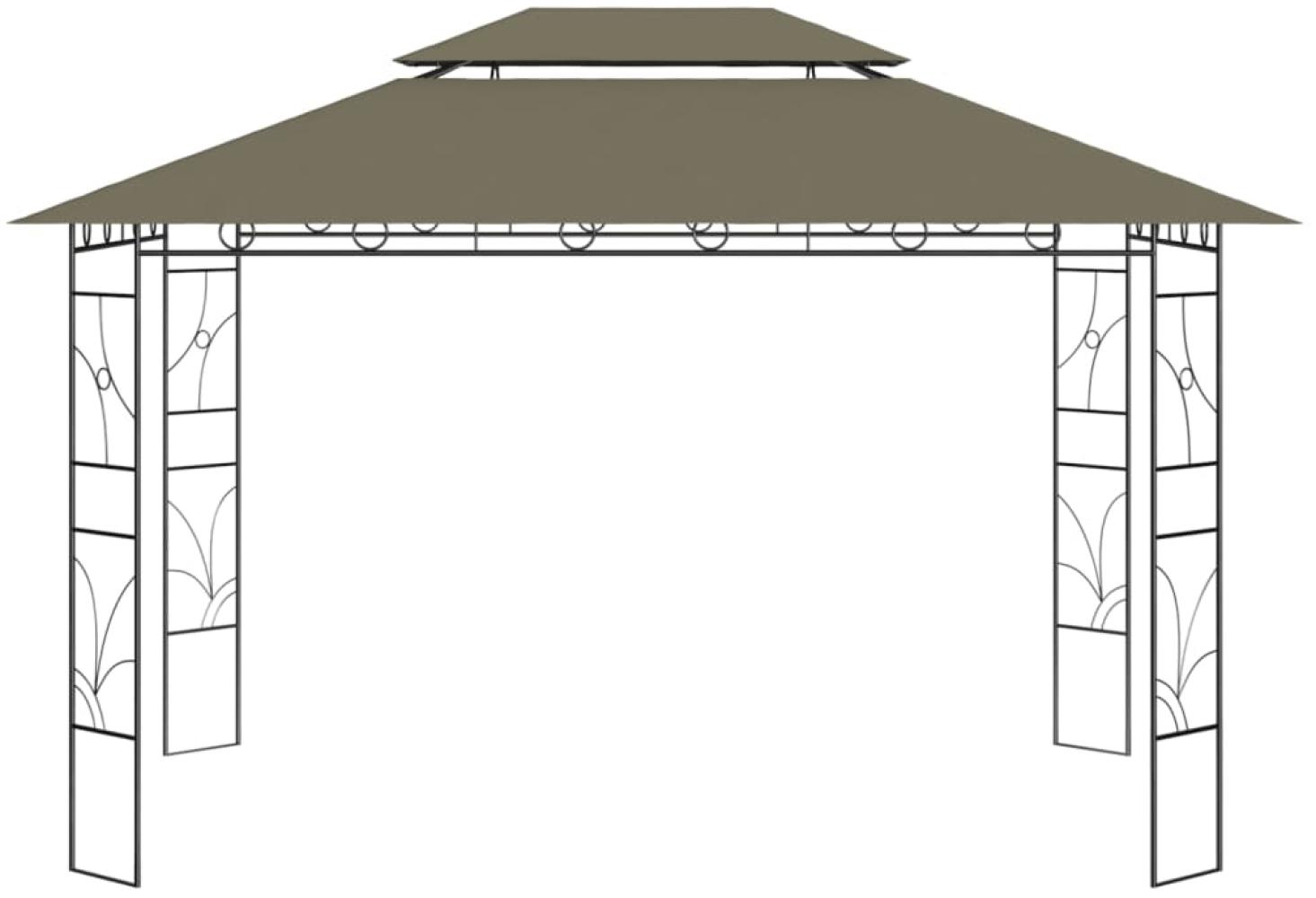 Pavillon 4x3x2,7 m Taupe 160 g/m² Bild 1
