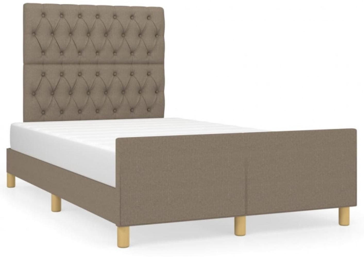 Einzelbett mit Kopfteil Stoff Taupe 120 x 200 cm [3125288] Bild 1