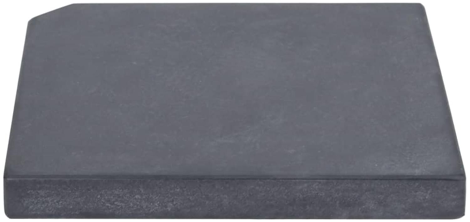 Sonnenschirm-Gewichtsplatte Schwarz Granit Quadratisch 25 kg Bild 1