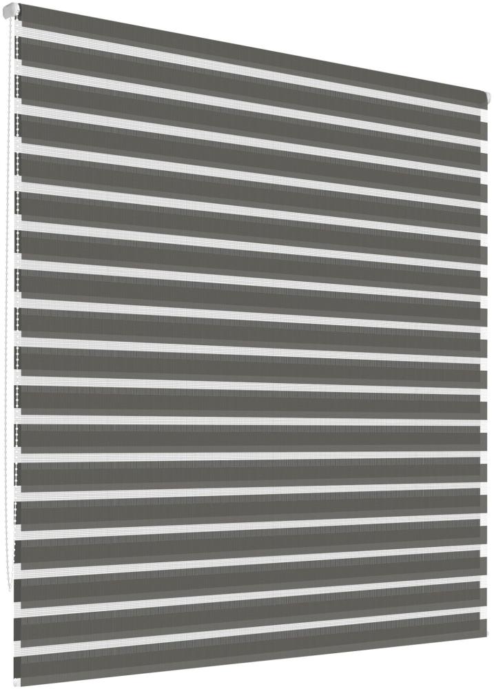 ecd germany Doppelrollo Grau 70x150 cm Klemmfix ohne Bohren Bild 1