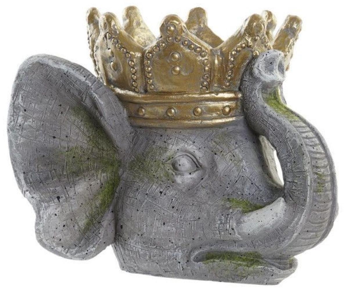 Blumentopf DKD Home Decor Grau Elefant Golden Magnesium 38 x 31,2 x 28,3 cm Bild 1