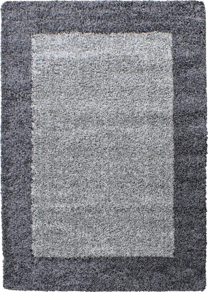 Hochflor Teppich Lux Läufer - 60x110 cm - Grau Bild 1