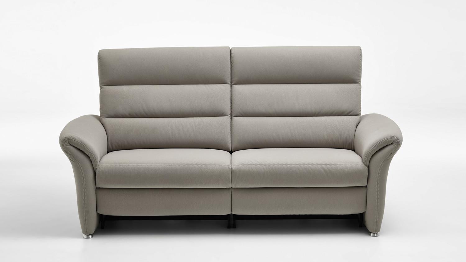 Polipol Sofa FRANCIS 2,5-Sitzer in silber beige Kaltschaum Kopfteilverstellung Bild 1
