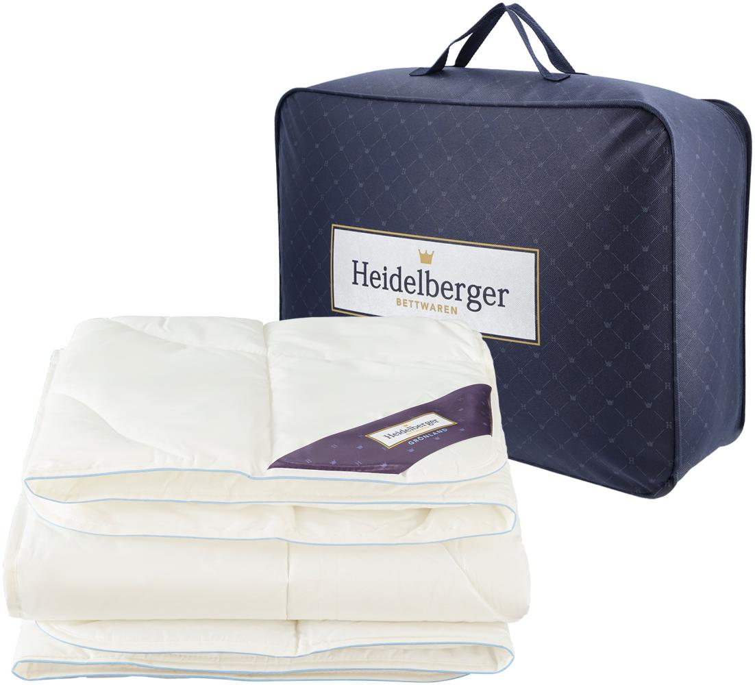 Heidelberger Bettwaren Premium Decke - Grönland | Sommerdecke 155x220 cm | Schlafdecke mit Körperzonen-Steppung atmungsaktiv, hautfreundlich, hypoallergen Bild 1