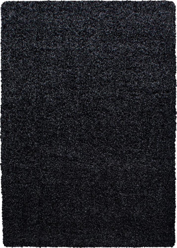 Hochflor Teppich Lux rechteckig - 200x290 cm - Marineblau Bild 1