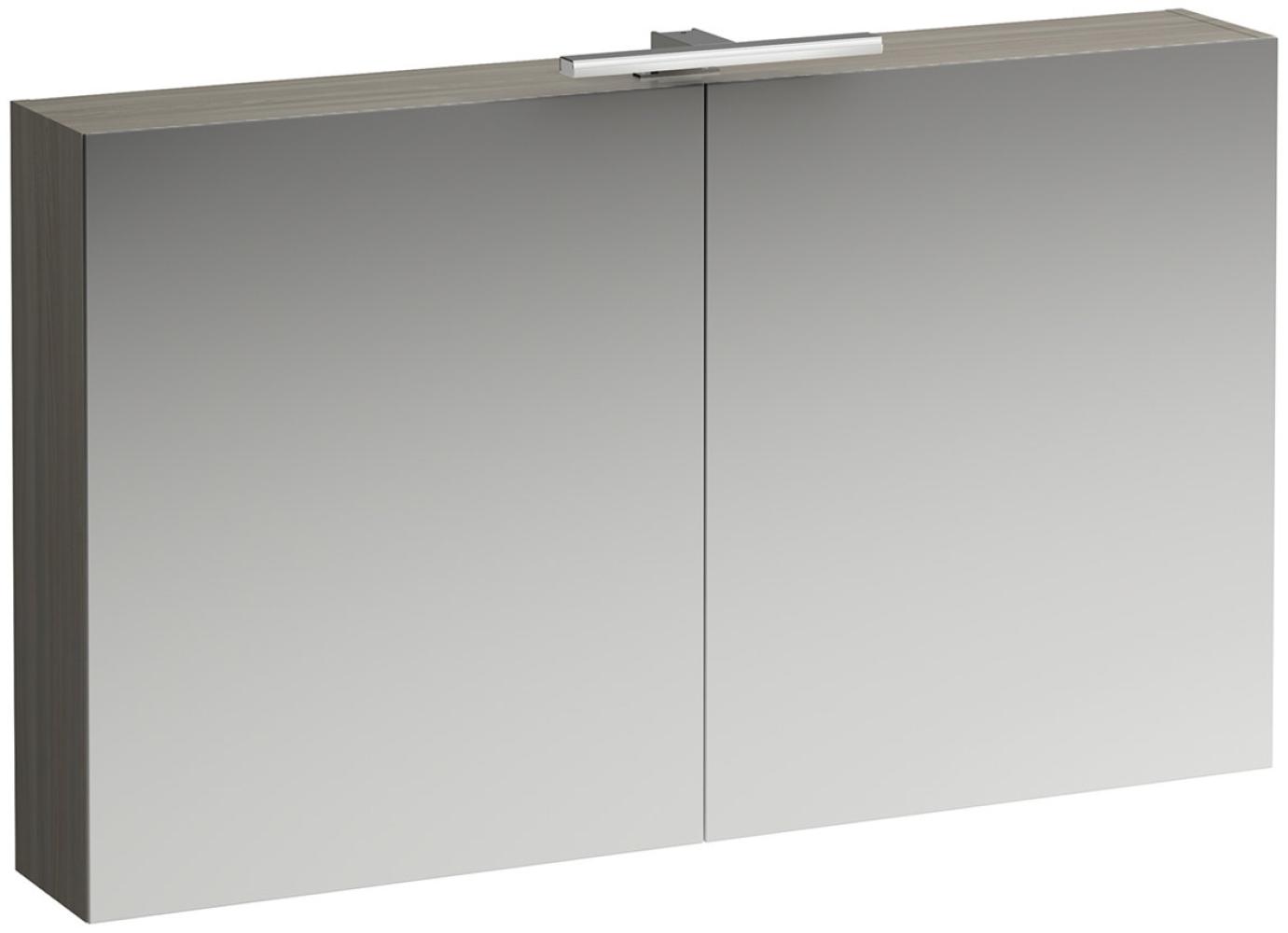 Laufen Base Spiegelschrank 1200 mm, 2 Türen, LED- Licht Element, Farbe: Ulme hell - H4029021102621 Bild 1
