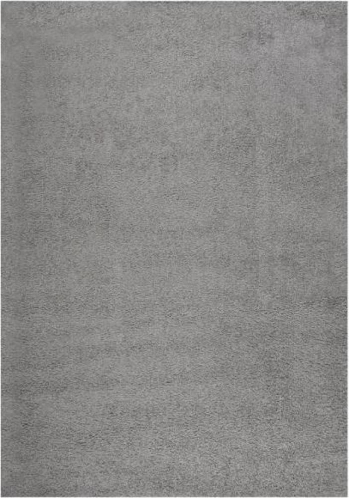 Teppich Shaggy Hochflor Grau 140x200 cm Bild 1