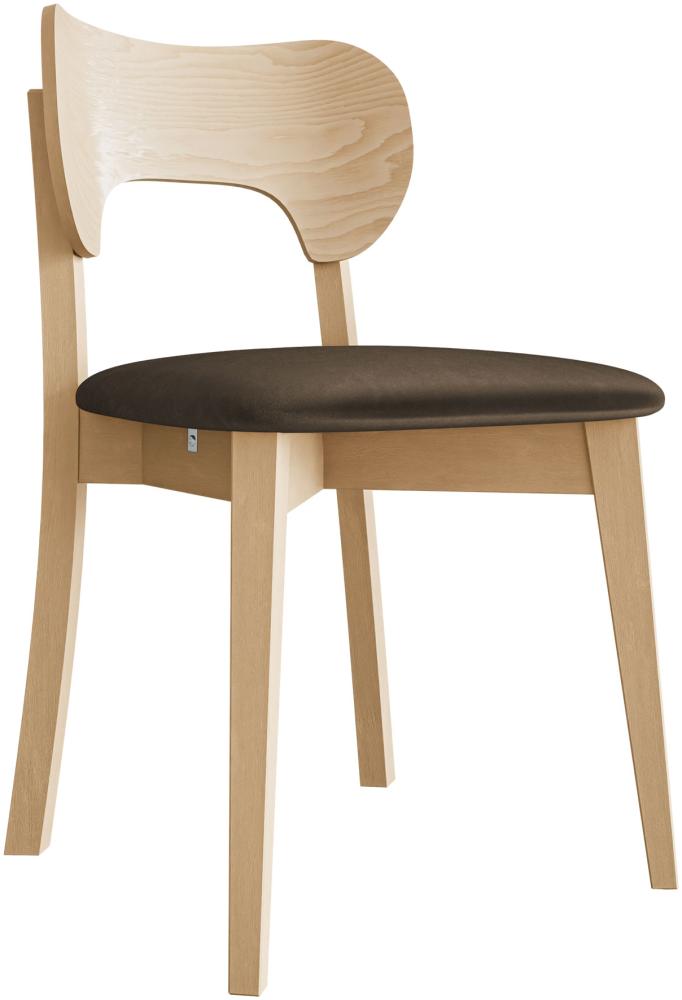 Esszimmerstuhl Gamirut, Stuhl aus Buchenholz für Küche, Restaurant (Buche / Magic Velvet 2205) Bild 1