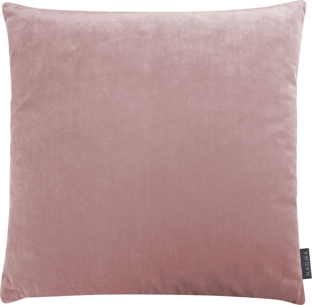 Magma Kissenhülle 50x50 cm Uni Einfarbig Samt Rosa Bild 1