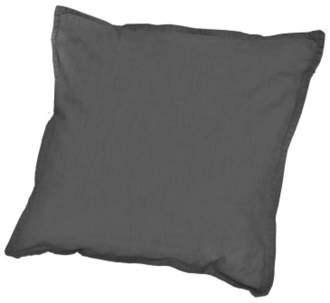 Traumhaft gut schlafen Stone-Washed-Bettwäsche aus 100% Baumwolle, in versch. Farben und Größen : 40 x 40 cm : Graphit Bild 1