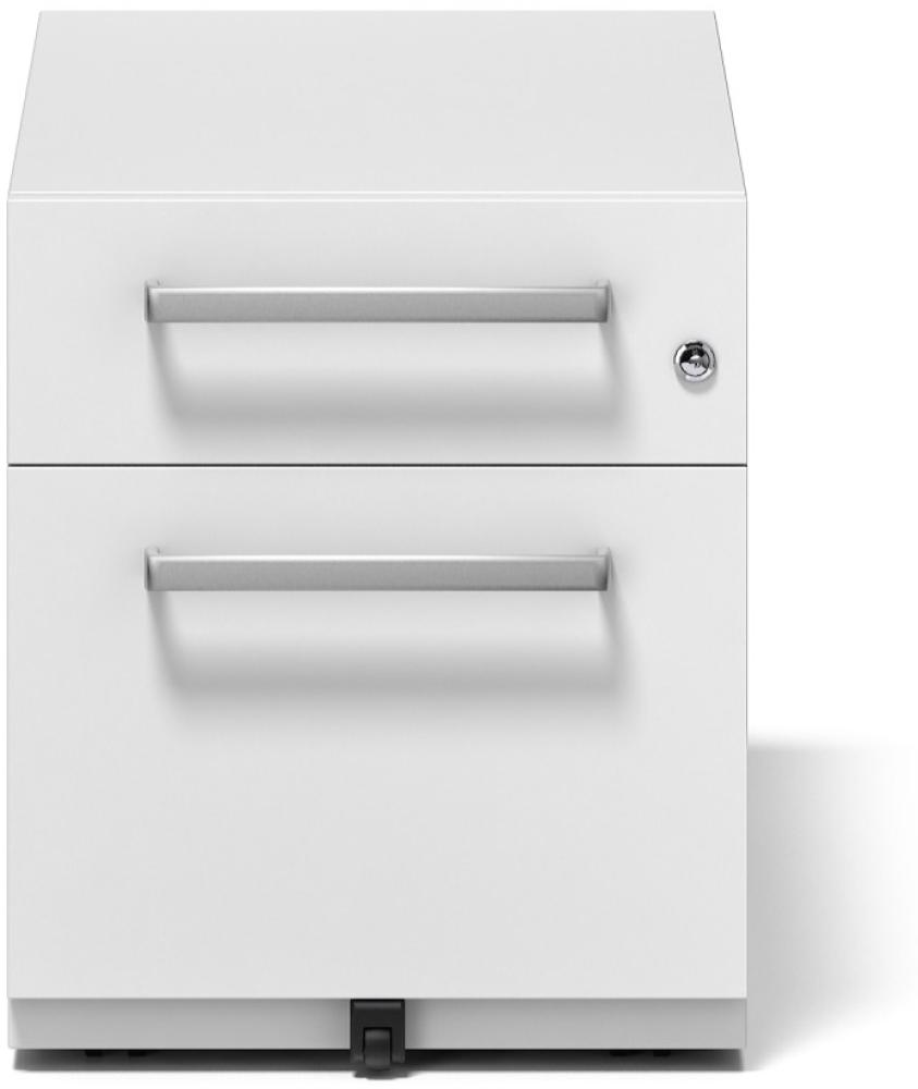 Rollcontainer Note™ mit Griff, 1 Universalschublade, 1 HR-Schublade, Farbe verkehrsweiß Bild 1