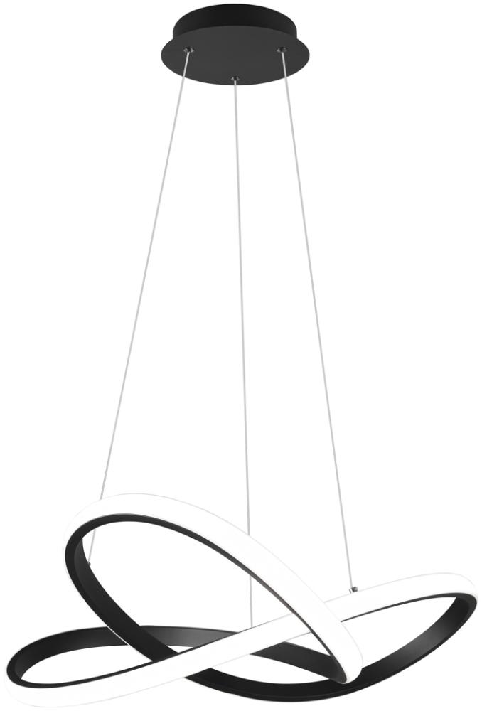 LED Pendelleuchte COURSE Schwarz, Stufen Dimmer Ø60cm, 4000K Neutralweiß Bild 1