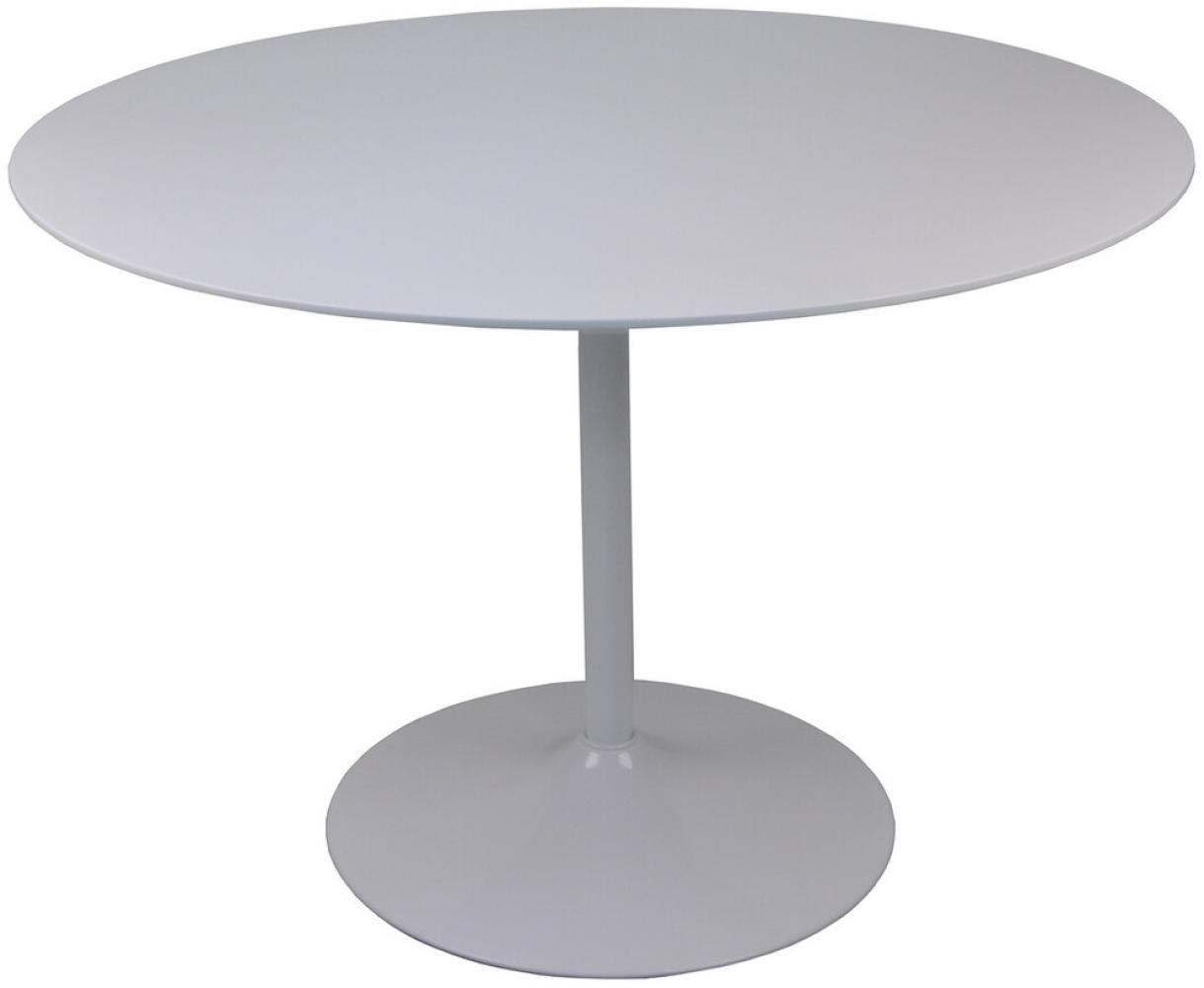 SalesFever Tisch Bistrotisch rund weiß Ø110 cm Metall, MDF L = 110 x B = 110 x H = 75 Bild 1