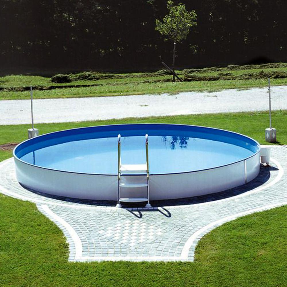 Steinbach Stahlwand Swimming Pool "Styria rund", blaue Poolfolie, Ø 500 x 120 cm Bild 1