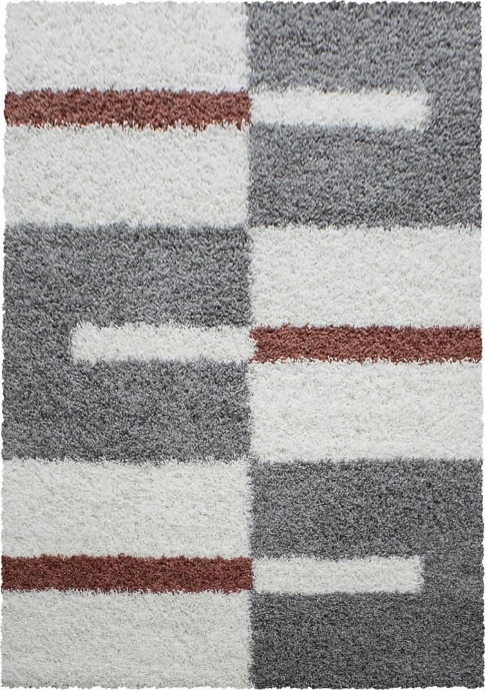 Hochflor Teppich Gianna rechteckig - 200x290 cm - Terrakotta Bild 1