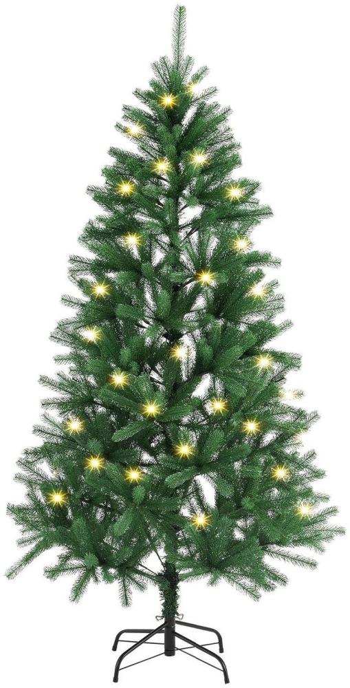Juskys künstlicher Weihnachtsbaum mit LED Beleuchtung & Ständer für drinnen, Kunststoff / Metall naturgetreu, Ø 100 x 180 cm Bild 1