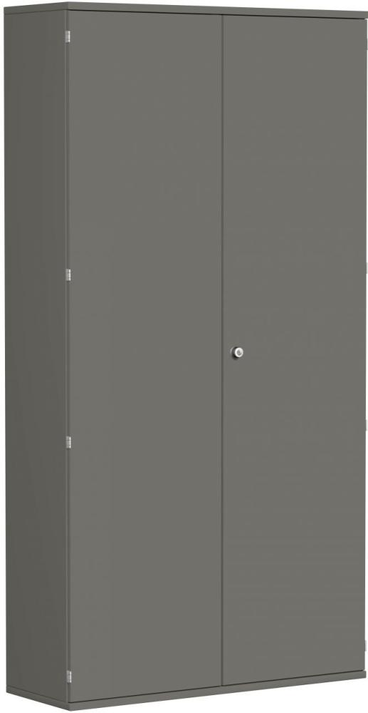 Garderobenschrank mit ausziehbarem Garderobenhalter, 120x42x230cm, Graphit Bild 1