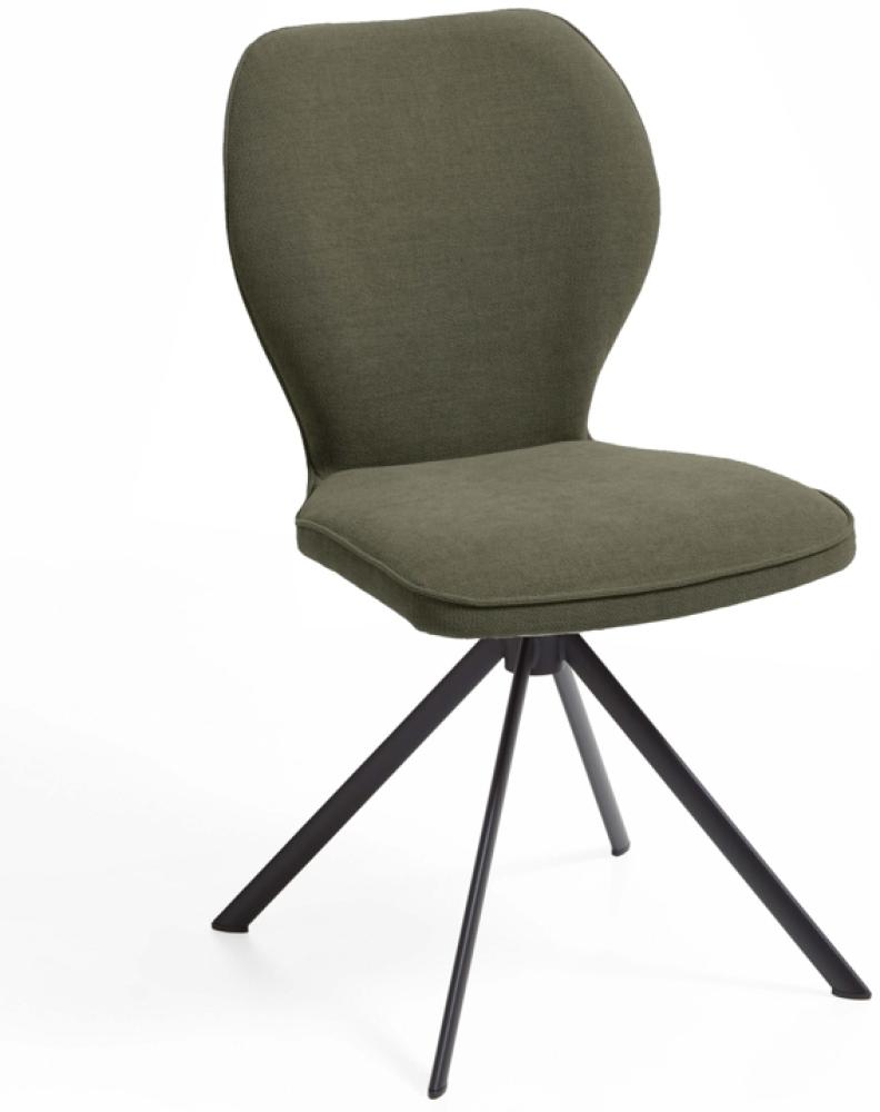 Niehoff Sitzmöbel Colorado Trend-Line Design-Stuhl Eisengestell - Webstoff Malea-R oliv Bild 1