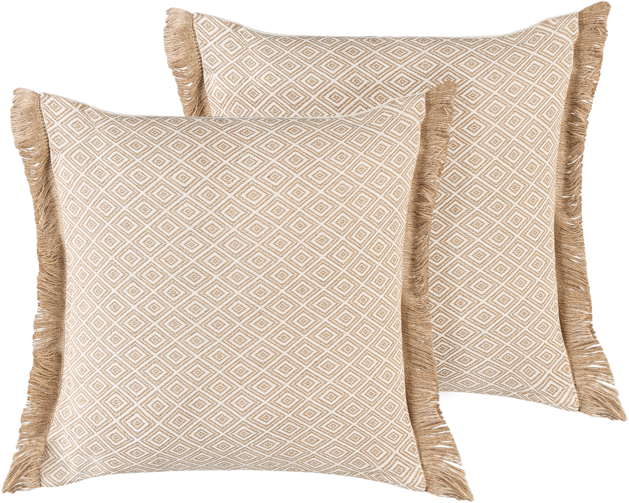 Kissen 2er Set Sandbeige LONAR 45 x 45 cm Bild 1