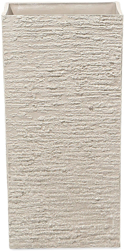 Blumentopf hellbeige quadratisch 30 x 30 x 60 cm GAZA Bild 1