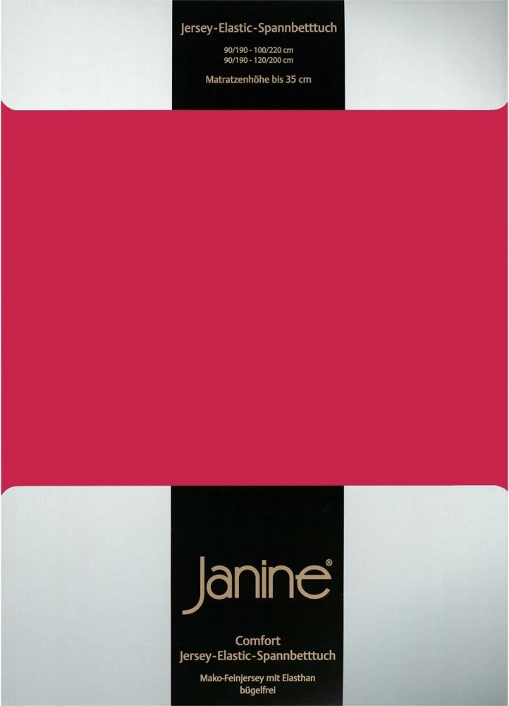 Janine Jersey Elastic Spannbetttuch | 140x200 cm - 160x220 cm | rot Bild 1