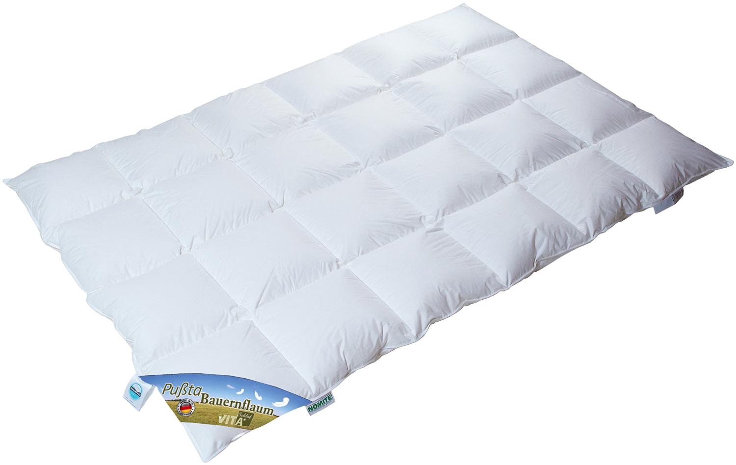 Vitaschlaf® Pußta Bauernflaum Daunenbett –medium- Premium Ganzjahres Decke Made in Germany Since 1947 Größe (200x220cm) Bild 1