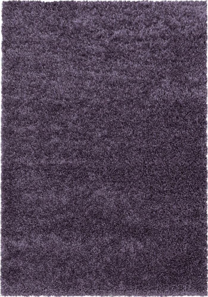 Hochflor Teppich Sima rechteckig - 200x290 cm - Violett Bild 1