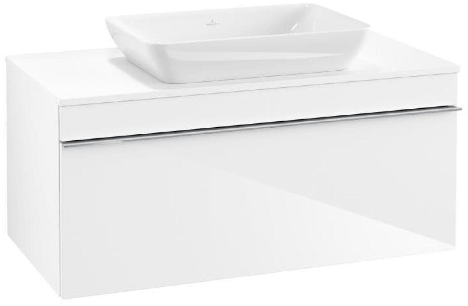 Villeroy & Boch VENTICELLO Waschtischunterschrank 95 cm breit, Weiß, Griff Chrom Bild 1
