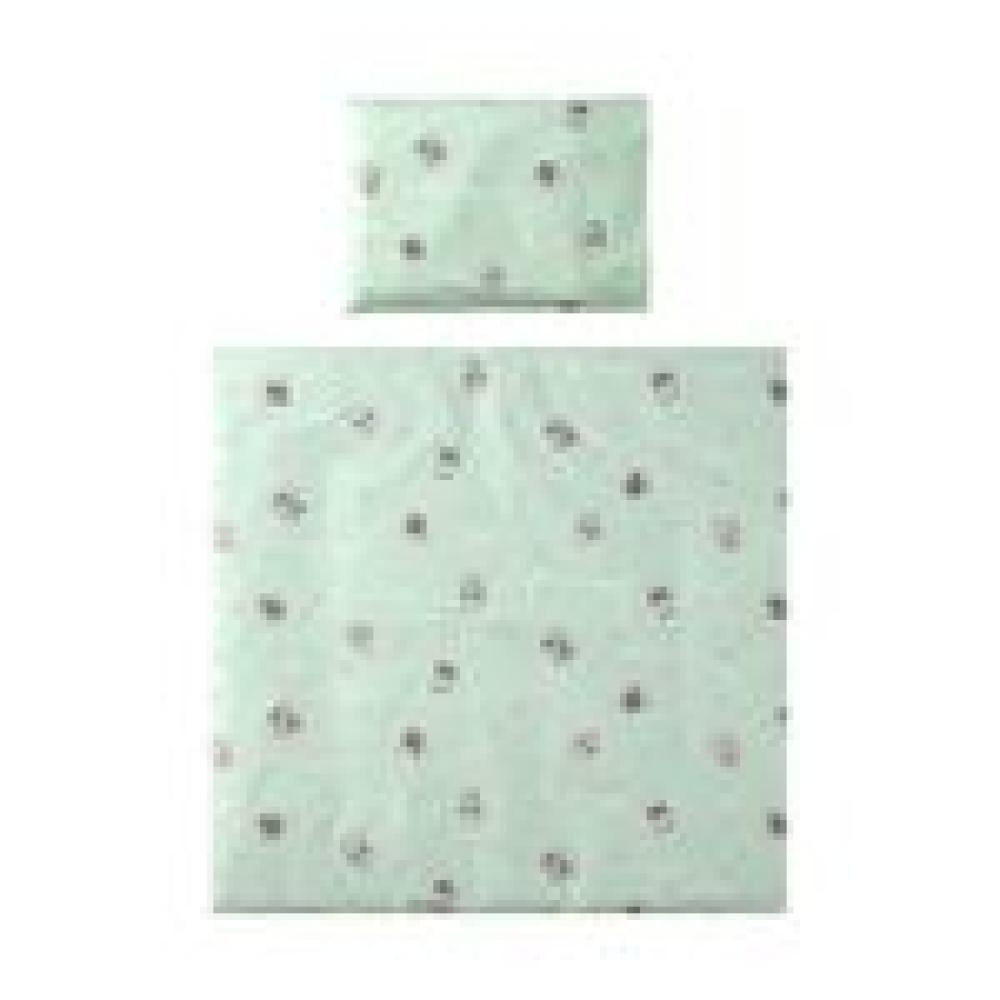 Lorelli Babybettwäsche-Set Eva 5-tlg Decke 75 x 75 cm, Kissen 29 x 42 cm, Bezüge grün Bild 1