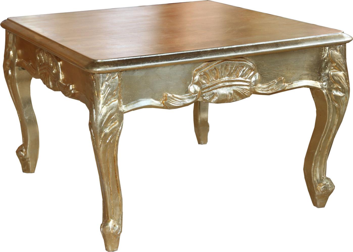 Casa Padrino Barock Beistelltisch Gold 60 x 60 cm - Couch Tisch - Wohnzimmer Tisch - Couchtisch - Limited Edition Bild 1