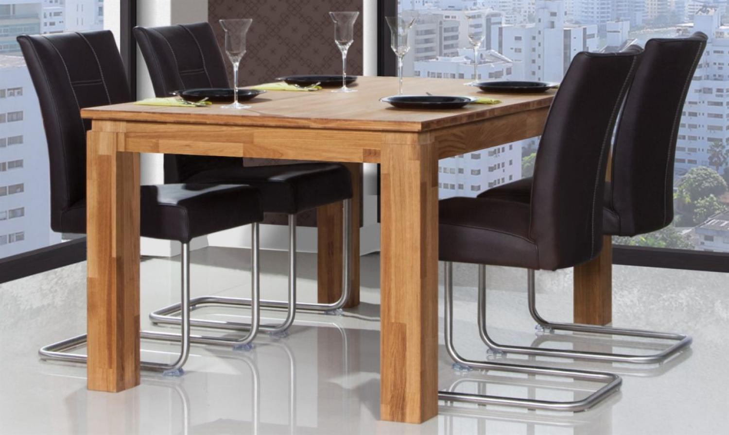 Esstisch Tisch ausziehbar MAISON Eiche massiv 160/250x90 cm Bild 1