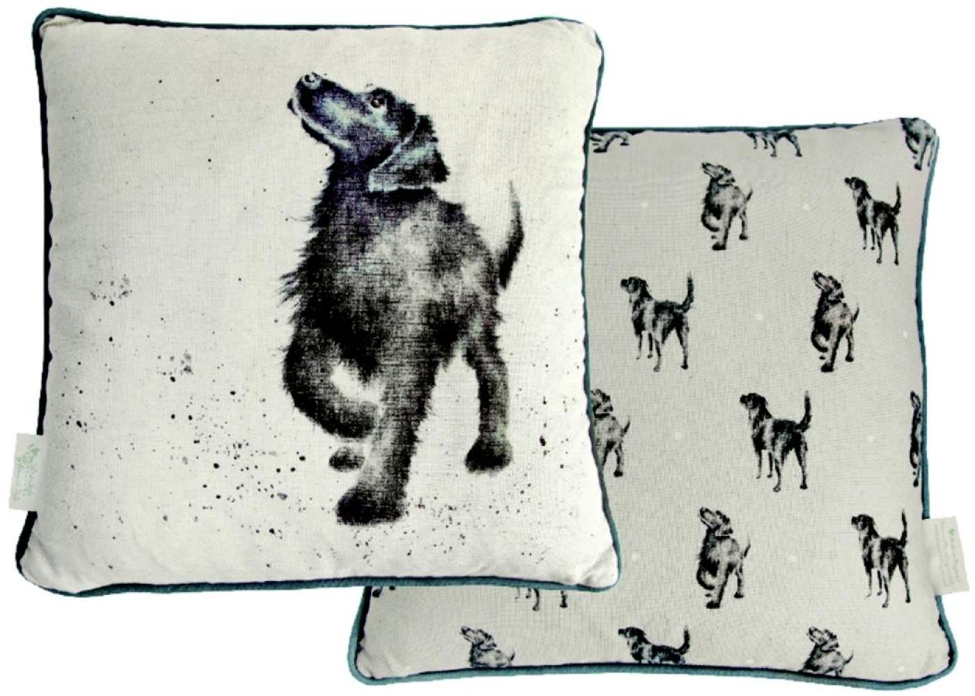 Wrendale Kissen inkl. Füllung, Motiv Hund, 40x40 cm Bild 1