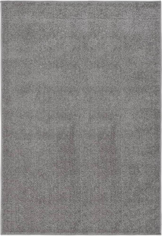 Teppich Kurzflor 200x290 cm Grau Bild 1