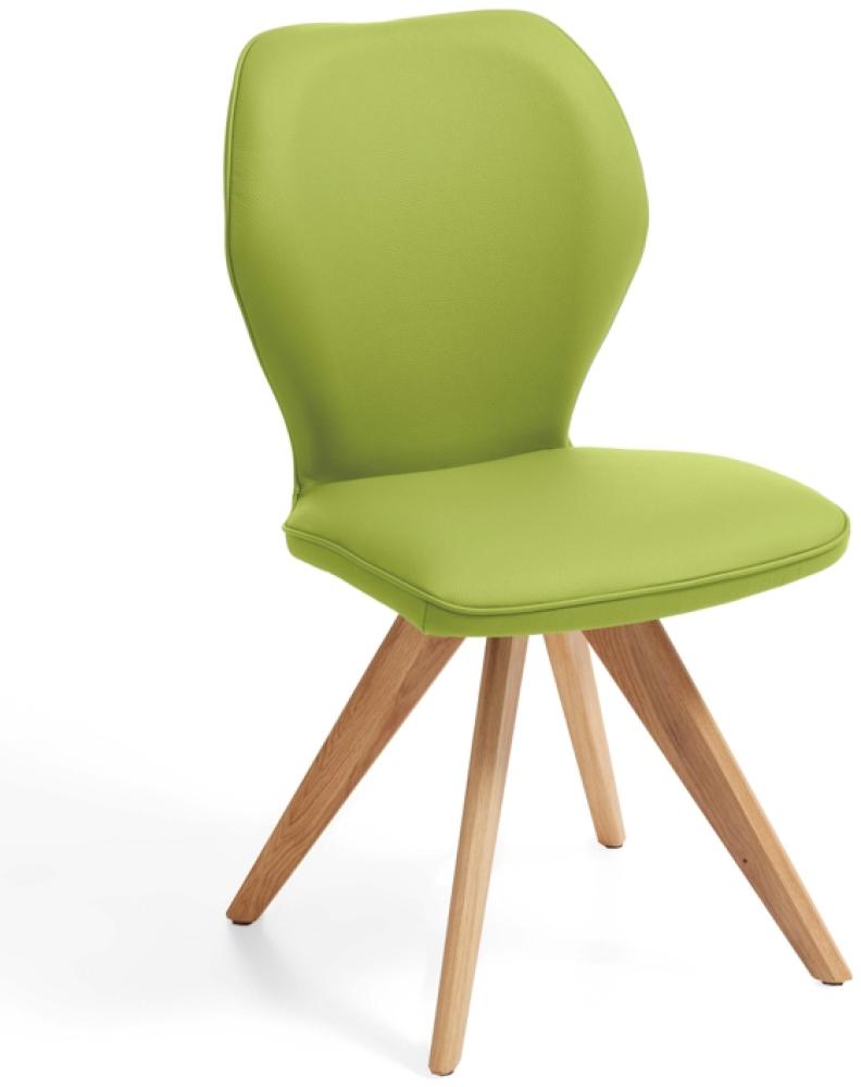 Niehoff Sitzmöbel Colorado Trend-Line Design-Stuhl Wildeiche/Leder - 180° drehbar Napoli apple Bild 1