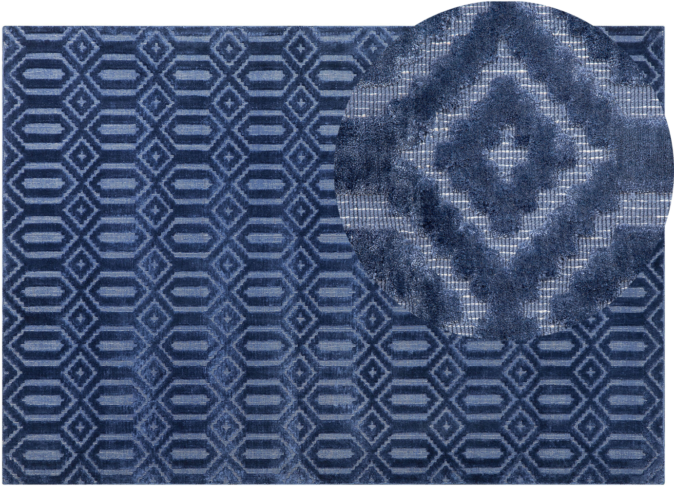 Teppich marineblau 160 x 230 cm Kurzflor ADATEPE Bild 1