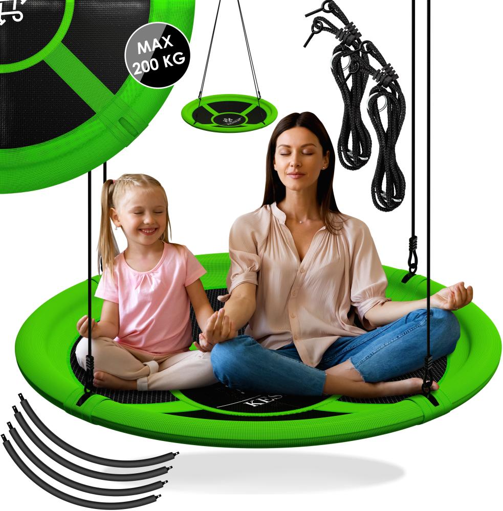 KESSER® Nestschaukel, verstellbar, Indoor - Outdoor-Schaukel für Kinder & Erwachsene, 60cm, Grün Bild 1
