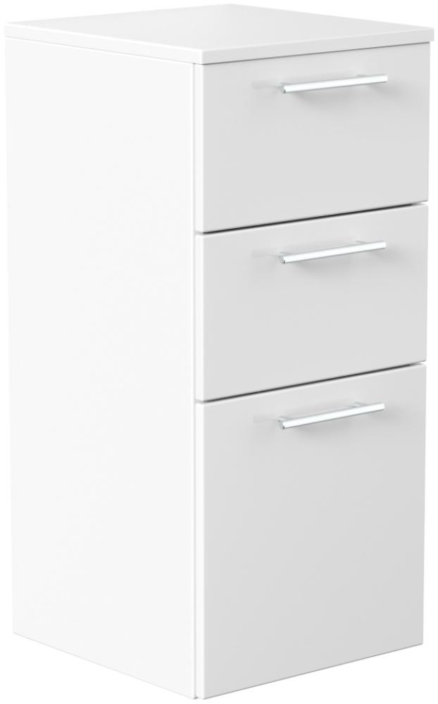 Midischrank 75 cm weiss hochglanz : Weiss hochglanz Bild 1