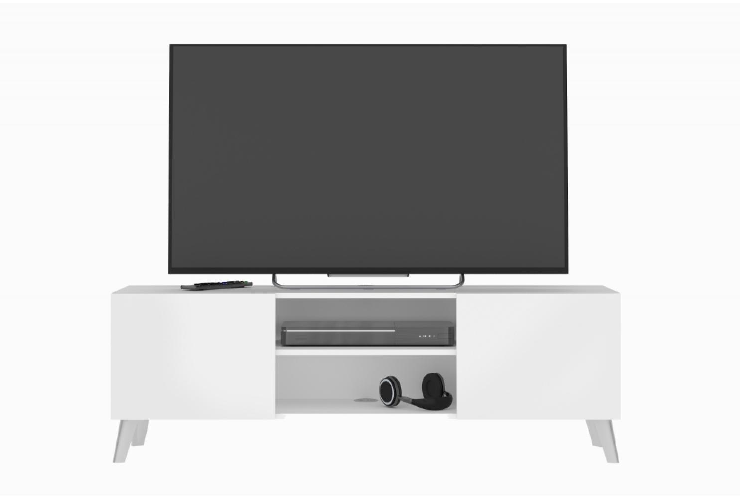 Lowboard stehend / hängend montierbar BRIGHTON Hifi TV Weiß ca. 140 x 35 x 35 cm Bild 1
