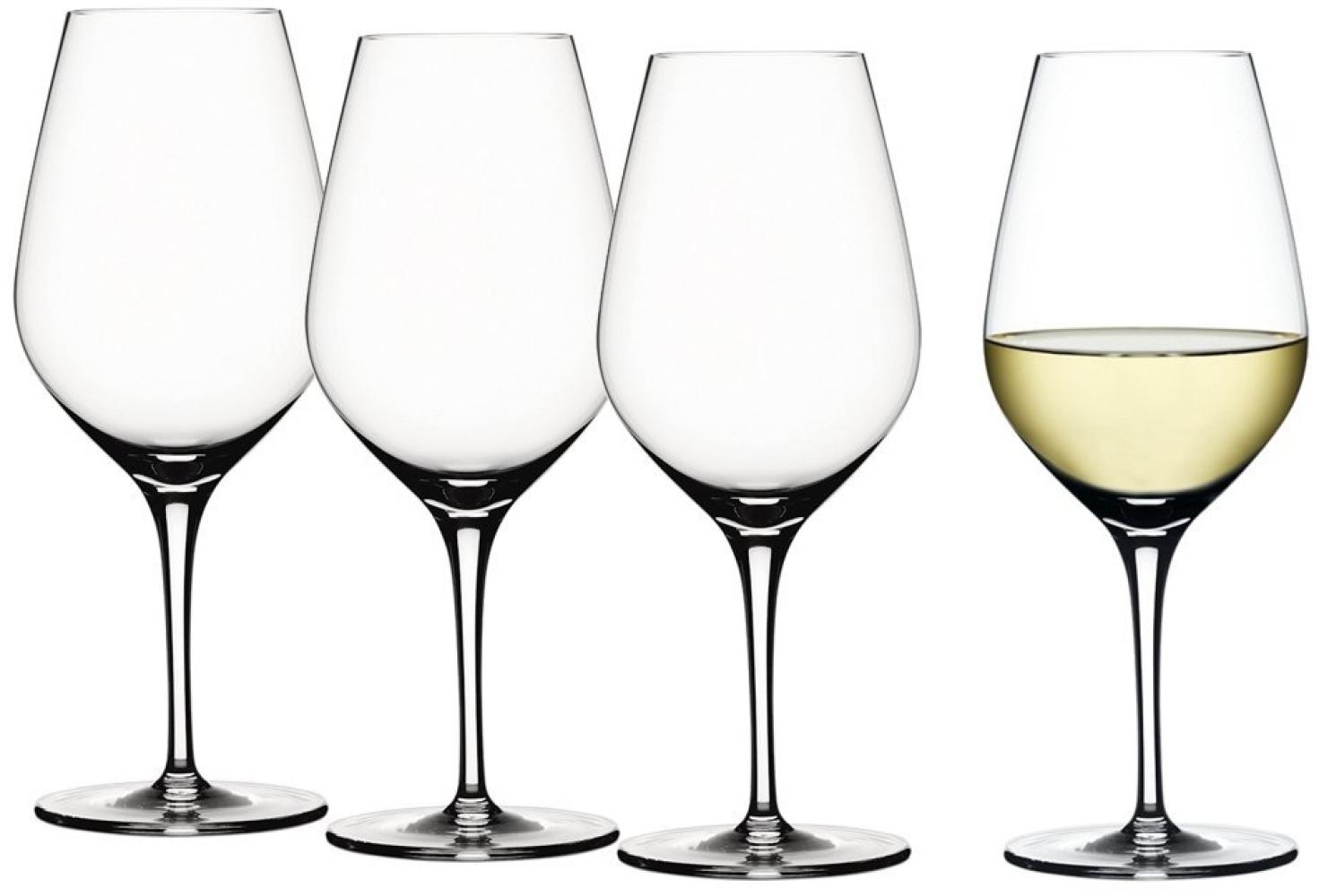 Spiegelau Vorteilsset 4 x 4 Glas/Stck Weißweinglas 440/02 Authentis 4400182 und Geschenk + Spende Bild 1