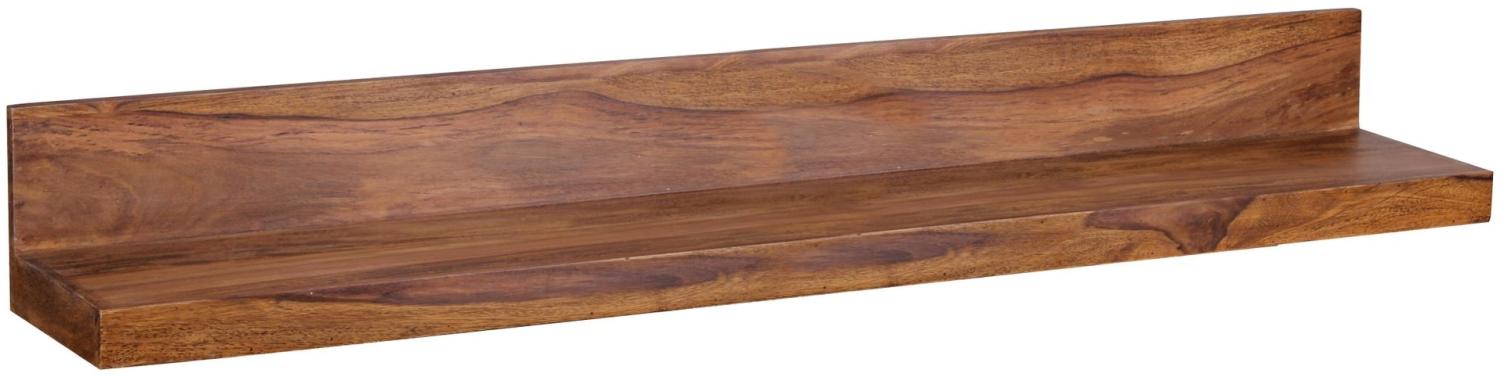 KADIMA DESIGN Massivholz Wandregal Wood - Nachhaltiges Sheesham-Holzregal für moderne Wohnräume und Flure (140 cm). Bild 1
