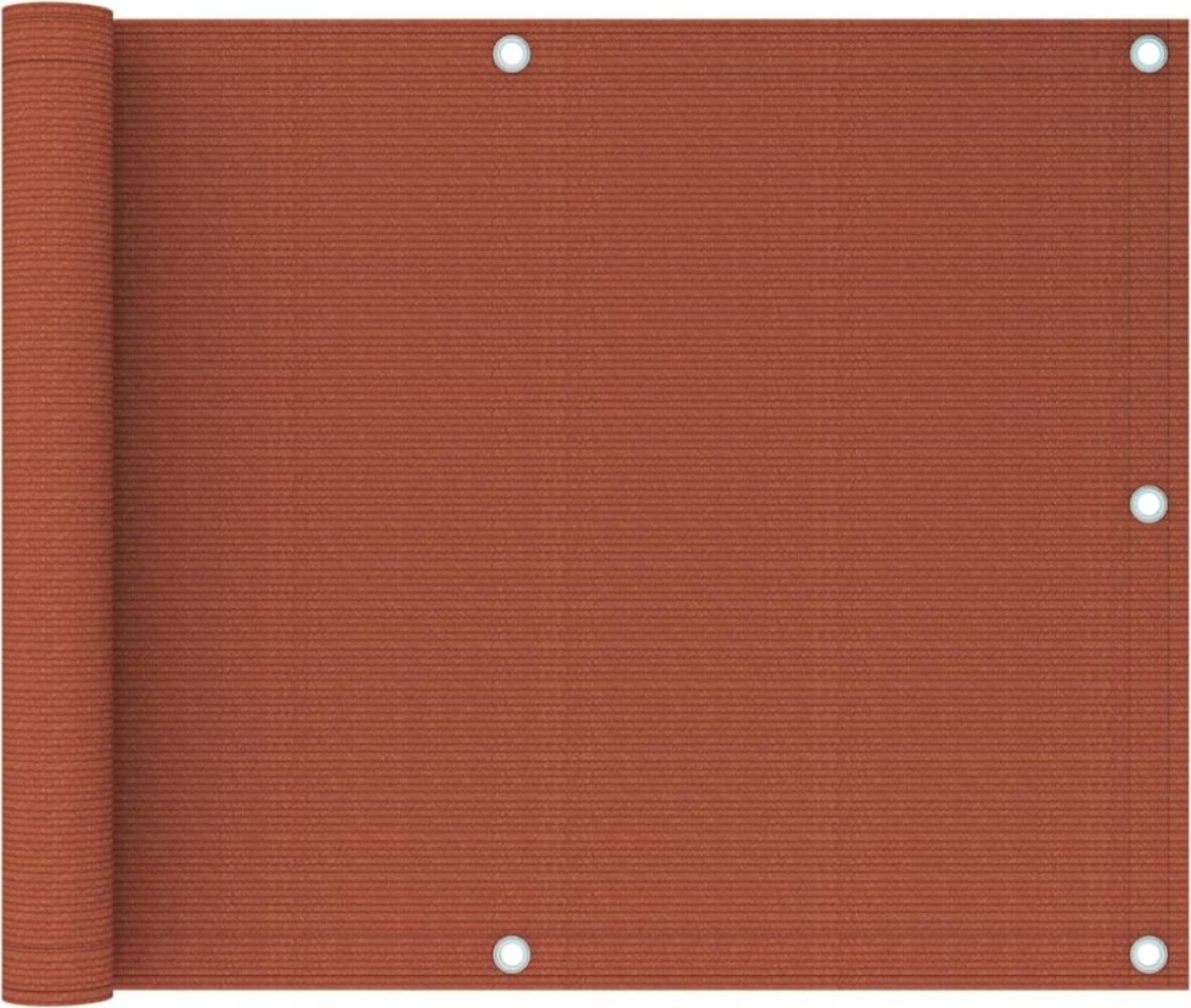 vidaXL Balkon-Sichtschutz Terracotta-Rot 75x500 cm HDPE Bild 1