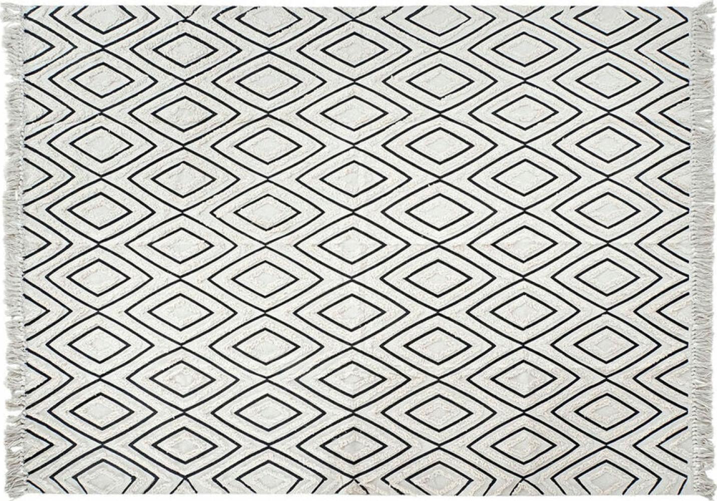 Teppich DKD Home Decor Schwarz Weiß (120 x 180 x 1 cm) Bild 1