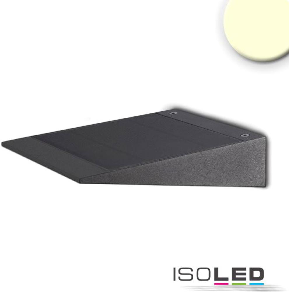 ISOLED LED SOLAR Wandleuchte mit HF-Bewegungs- u. Helligkeitssensor, 2W, IP54, warmweiß Bild 1