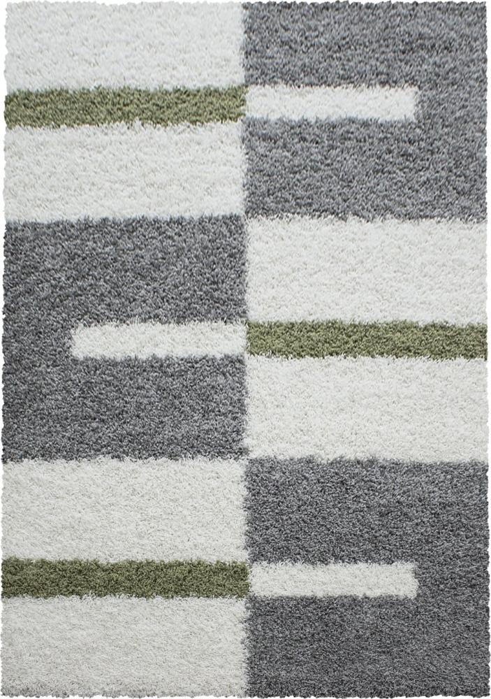Hochflor Teppich Gianna rechteckig - 160x230 cm - Grün Bild 1